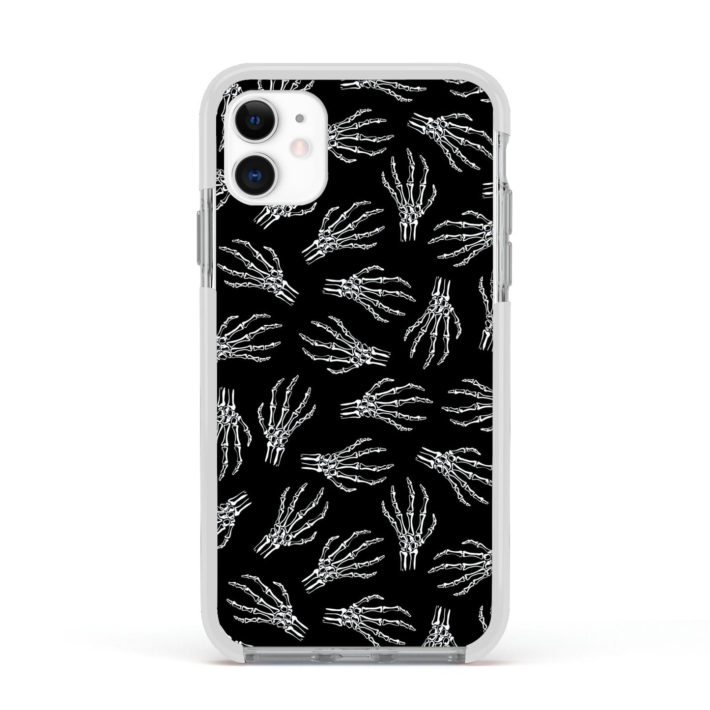 Skeleton Hands Apple iPhone 11 in White with White Impact Case