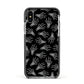 Skeleton Hands Apple iPhone Xs Impact Case Black Edge on Silver Phone