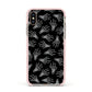Skeleton Hands Apple iPhone Xs Impact Case Pink Edge on Gold Phone