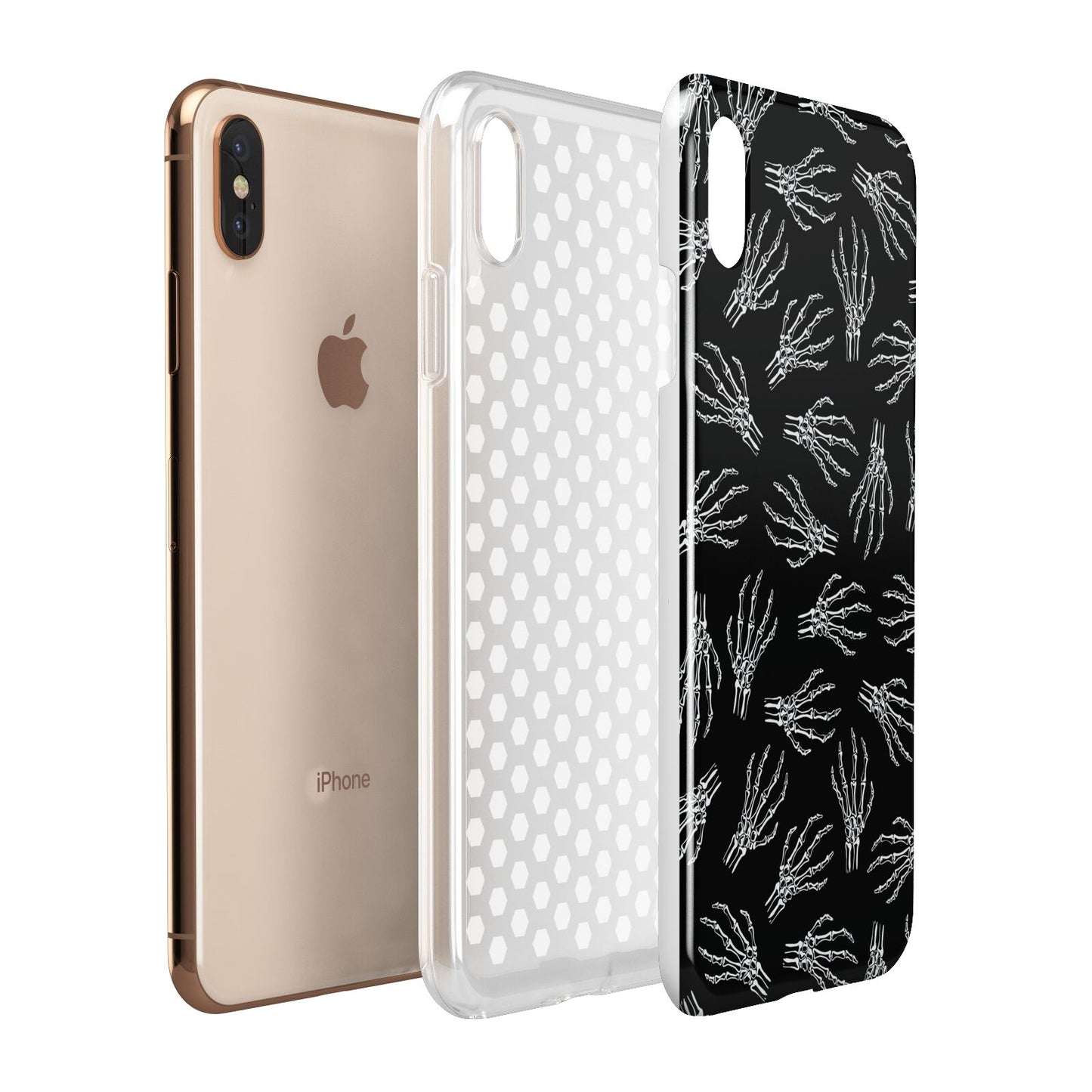 Skeleton Hands Apple iPhone Xs Max 3D Tough Case Expanded View