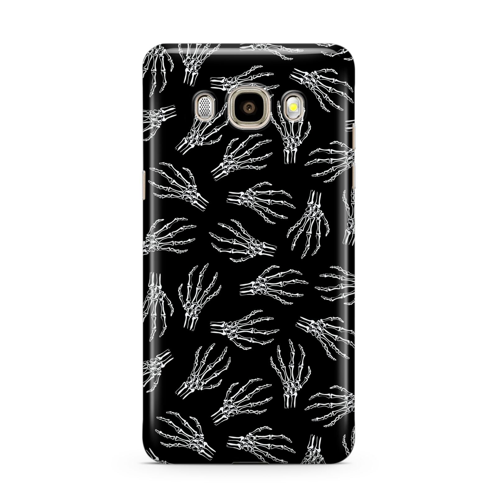 Skeleton Hands Samsung Galaxy J7 2016 Case on gold phone