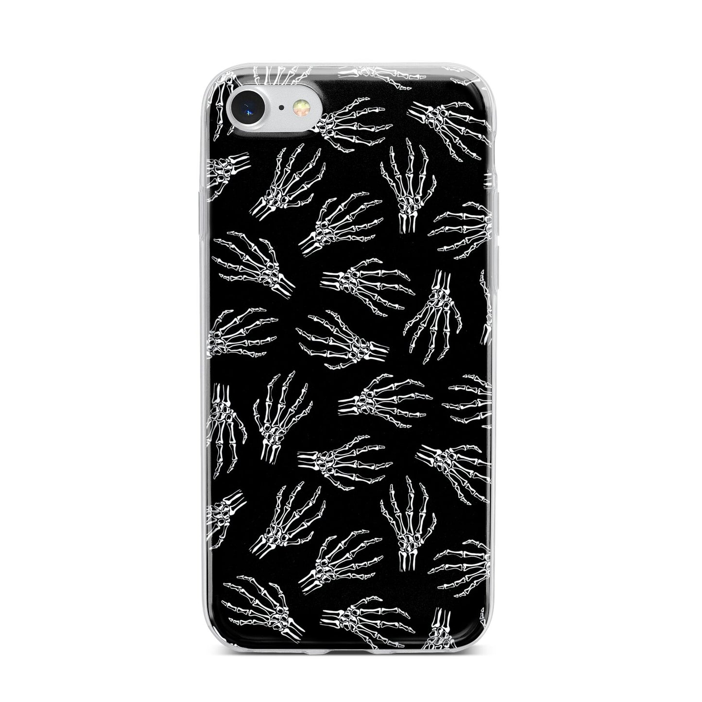 Skeleton Hands iPhone 7 Bumper Case on Silver iPhone