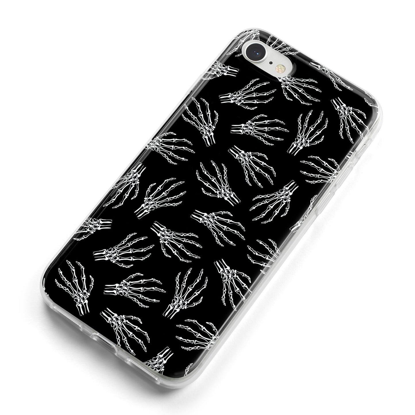 Skeleton Hands iPhone 8 Bumper Case on Silver iPhone Alternative Image