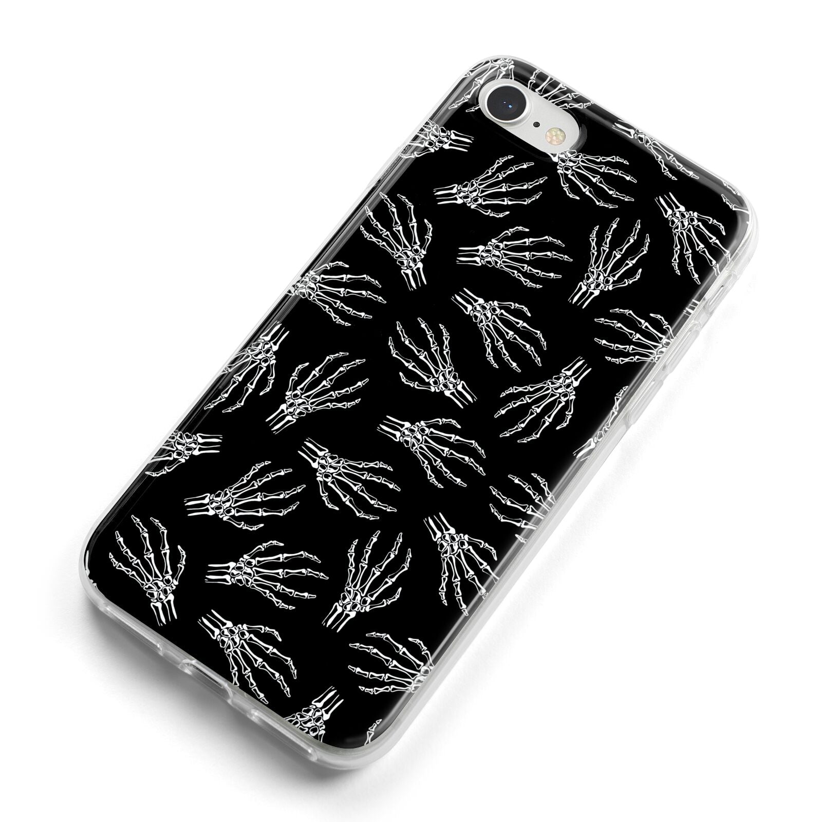 Skeleton Hands iPhone 8 Bumper Case on Silver iPhone Alternative Image