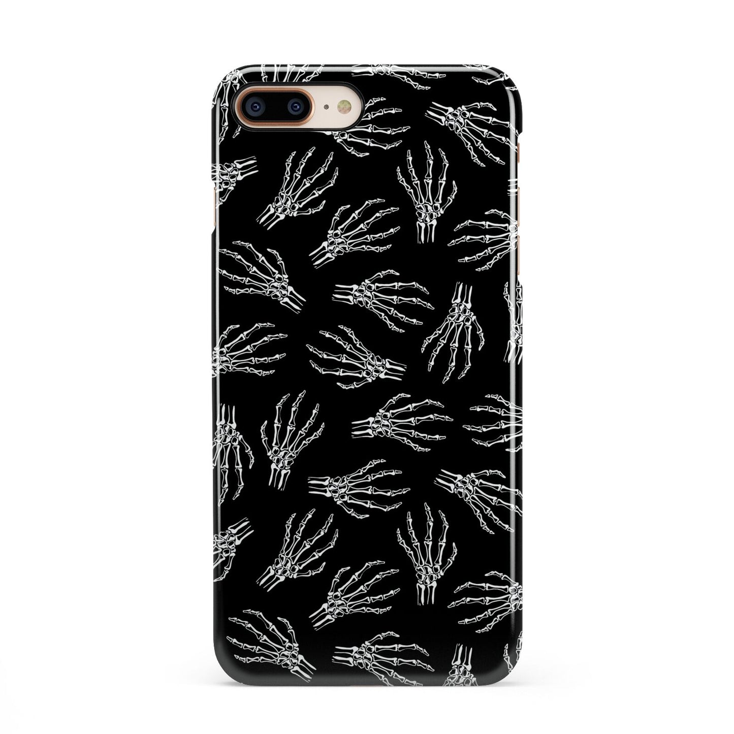 Skeleton Hands iPhone 8 Plus 3D Snap Case on Gold Phone