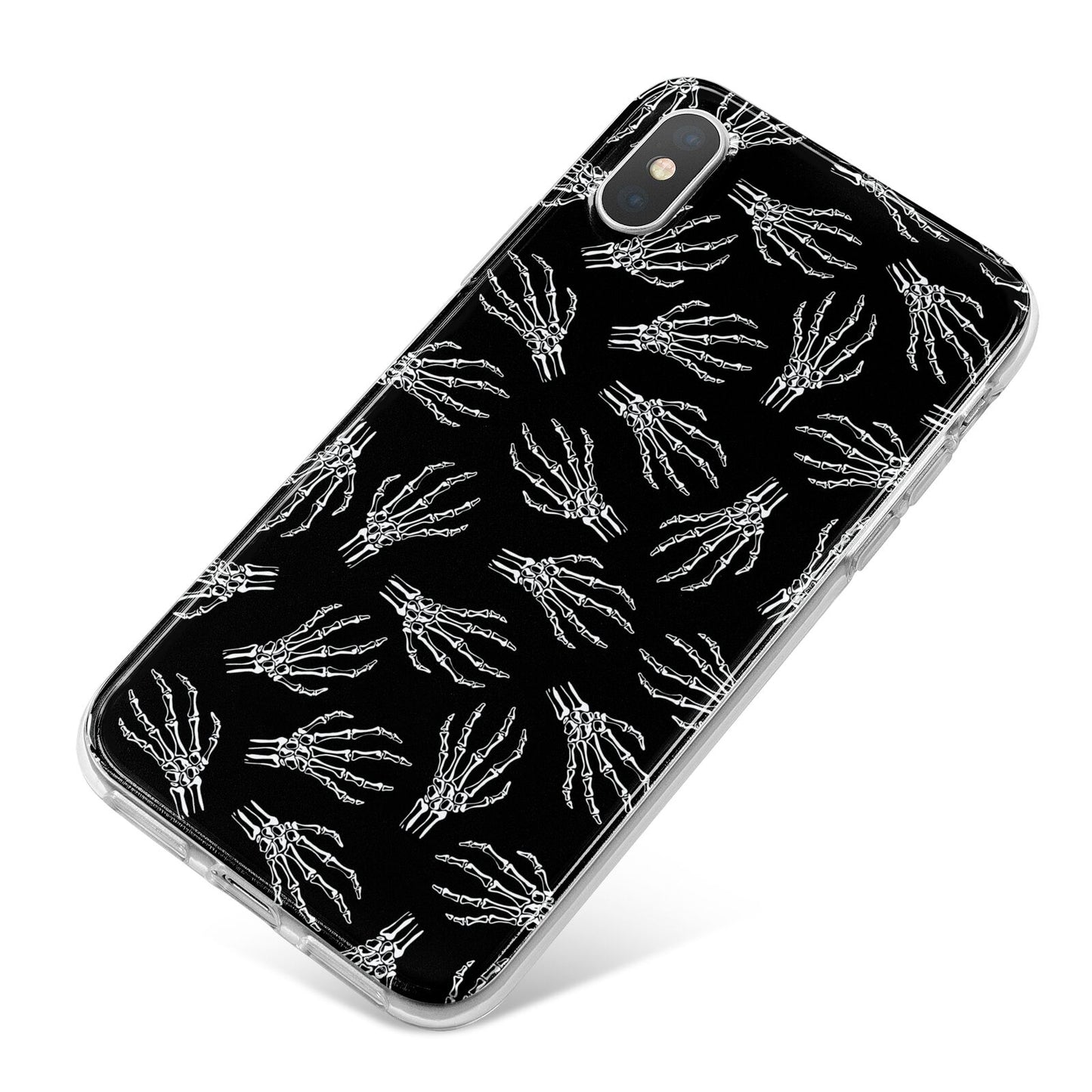 Skeleton Hands iPhone X Bumper Case on Silver iPhone