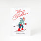 Skier with Name A5 Greetings Card
