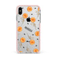 Skull Lollipops Custom Halloween Apple iPhone Xs Max Impact Case Pink Edge on Silver Phone