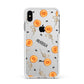 Skull Lollipops Custom Halloween Apple iPhone Xs Max Impact Case White Edge on Silver Phone