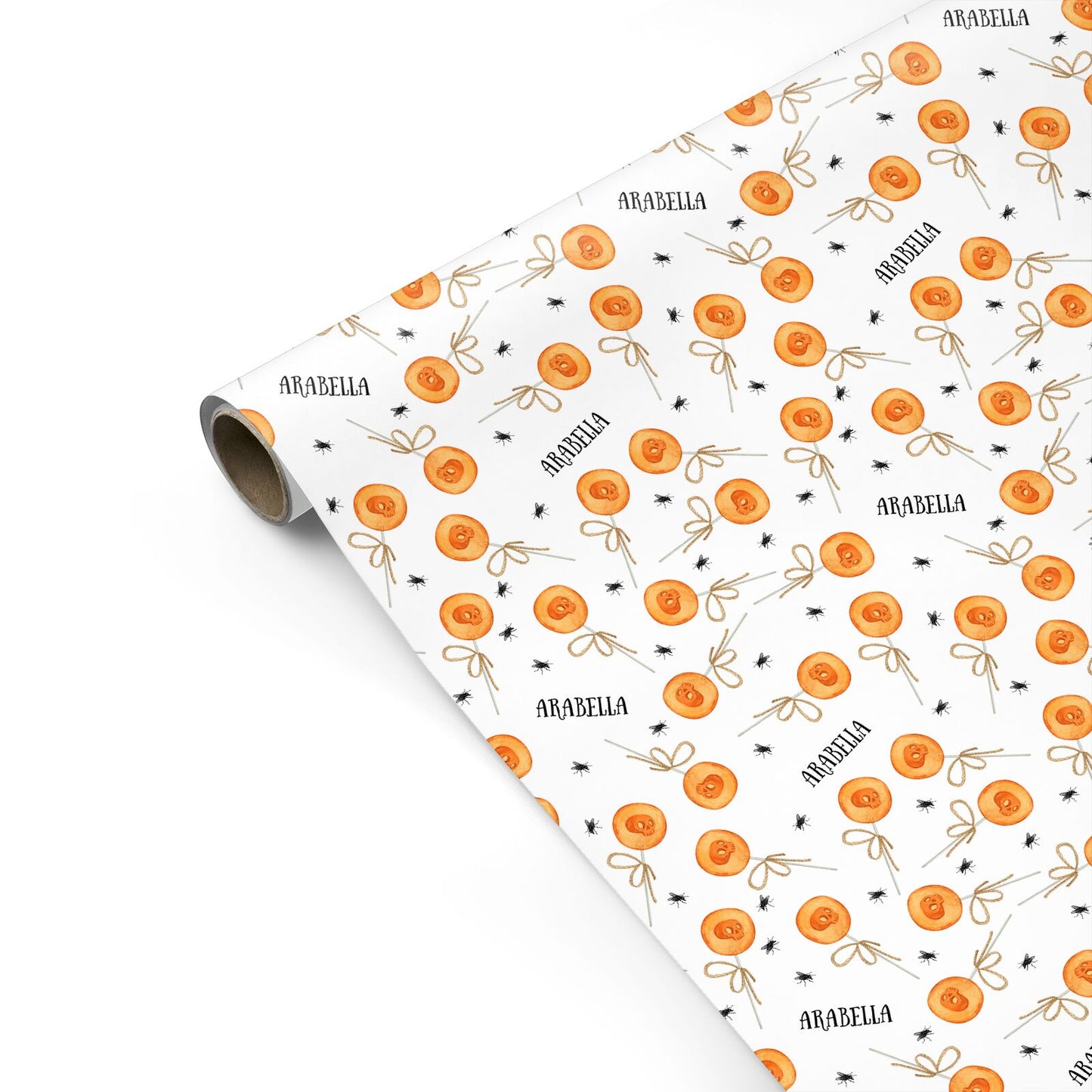 Skull Lollipops Custom Halloween Personalised Gift Wrap