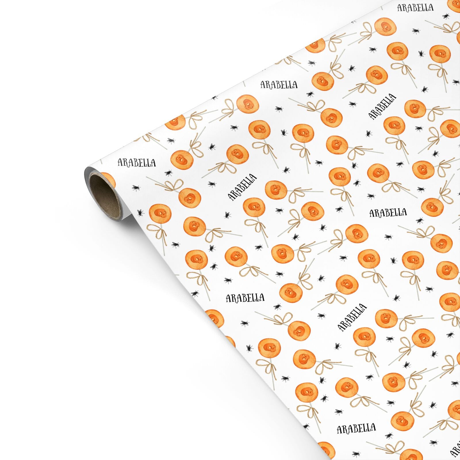 Skull Lollipops Custom Halloween Personalised Gift Wrap
