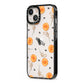 Skull Lollipops Custom Halloween iPhone 13 Black Impact Case Side Angle on Silver phone
