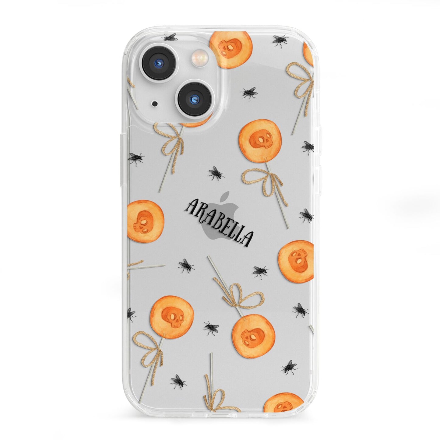 Skull Lollipops Custom Halloween iPhone 13 Mini Clear Bumper Case