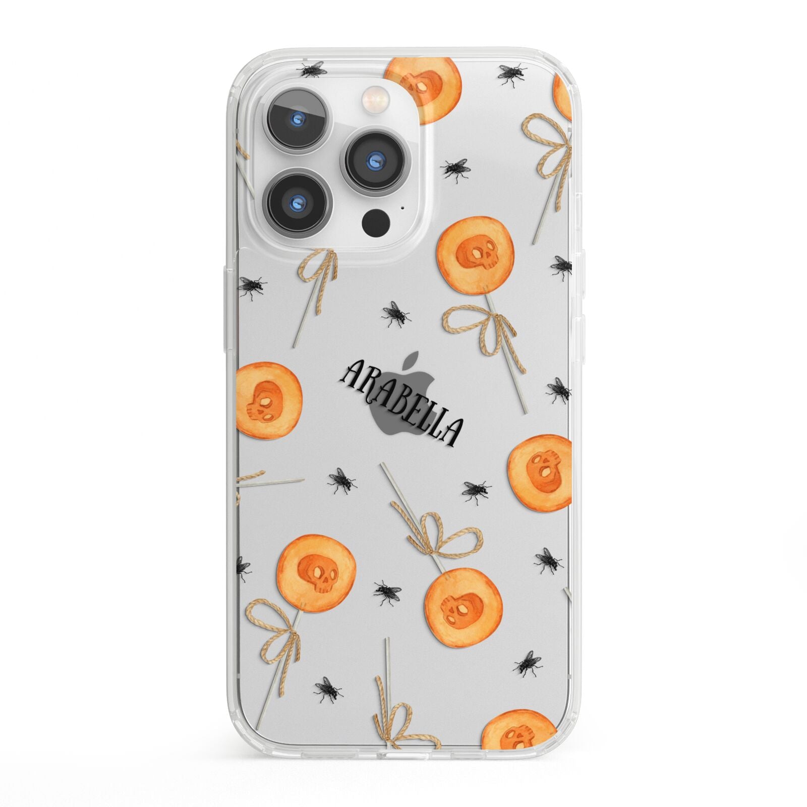 Skull Lollipops Custom Halloween iPhone 13 Pro Clear Bumper Case