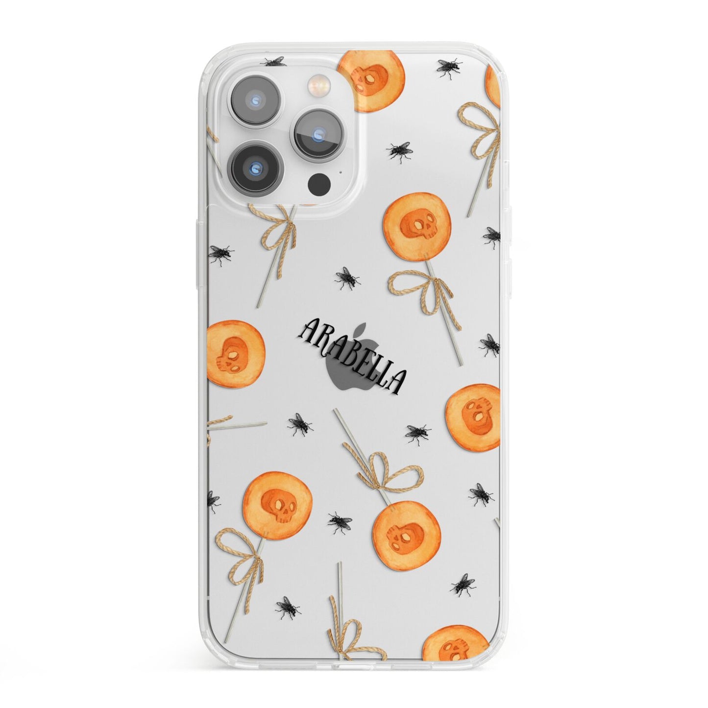Skull Lollipops Custom Halloween iPhone 13 Pro Max Clear Bumper Case