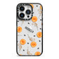 Skull Lollipops Custom Halloween iPhone 14 Pro Black Impact Case on Silver phone