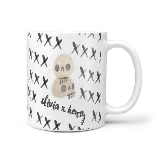 Skulls and Kisses Personalised 10oz Mug