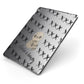 Skulls and Kisses Personalised Apple iPad Case on Grey iPad Side View