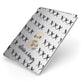 Skulls and Kisses Personalised Apple iPad Case on Silver iPad Side View