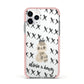 Skulls and Kisses Personalised Apple iPhone 11 Pro in Silver with Pink Impact Case