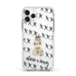 Skulls and Kisses Personalised Apple iPhone 11 Pro in Silver with White Impact Case