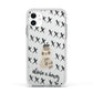 Skulls and Kisses Personalised Apple iPhone 11 in White with White Impact Case