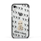 Skulls and Kisses Personalised Apple iPhone XR Impact Case Black Edge on Silver Phone