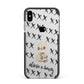 Skulls and Kisses Personalised Apple iPhone Xs Max Impact Case Black Edge on Silver Phone