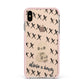 Skulls and Kisses Personalised Apple iPhone Xs Max Impact Case Pink Edge on Gold Phone