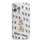 Skulls and Kisses Personalised iPhone 13 Pro Max Clear Bumper Case