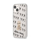 Skulls and Kisses Personalised iPhone 14 Clear Tough Case Starlight Angled Image
