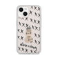 Skulls and Kisses Personalised iPhone 14 Clear Tough Case Starlight