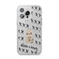 Skulls and Kisses Personalised iPhone 14 Pro Max Glitter Tough Case Silver