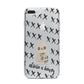 Skulls and Kisses Personalised iPhone 7 Plus Bumper Case on Silver iPhone