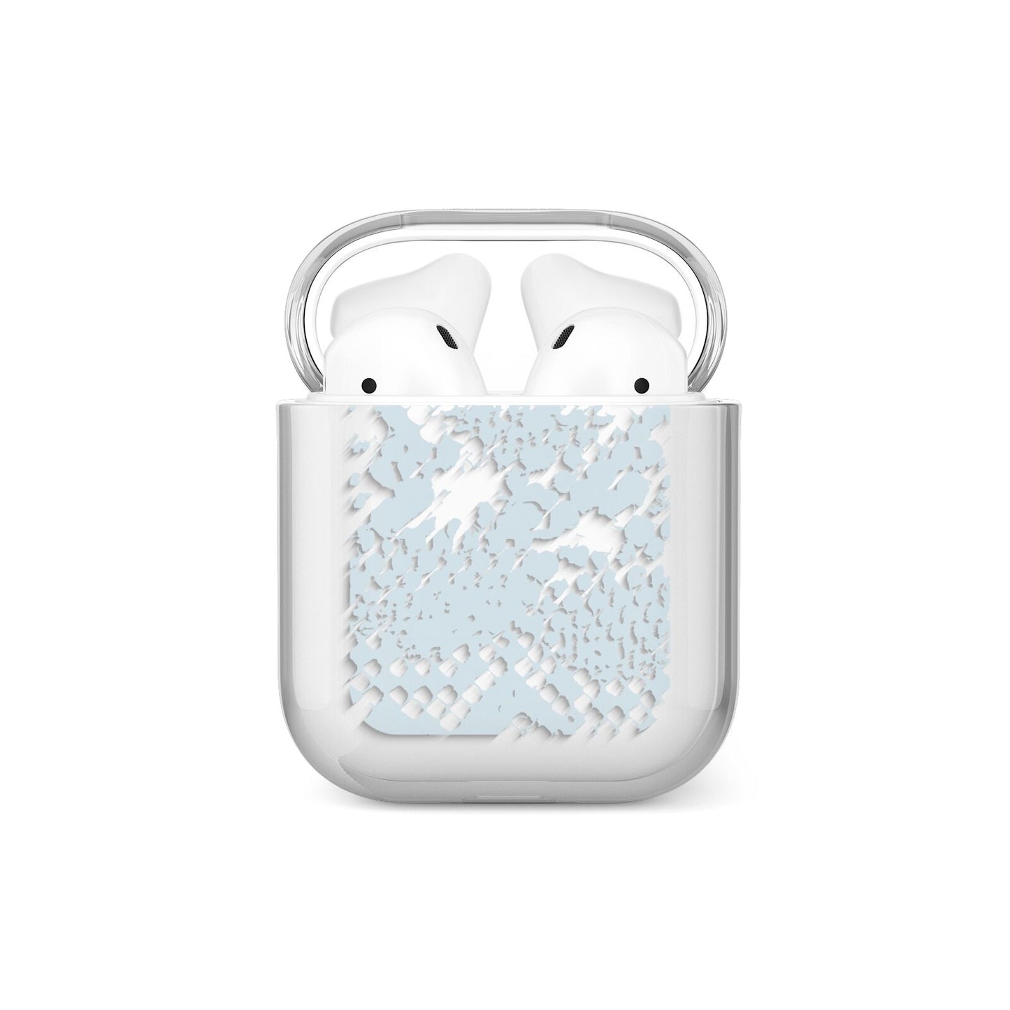 Sky Blue Snakeskin AirPods Case