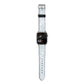 Sky Blue Snakeskin Apple Watch Strap Size 38mm with Silver Hardware