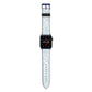Sky Blue Snakeskin Apple Watch Strap with Blue Hardware