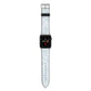 Sky Blue Snakeskin Apple Watch Strap with Silver Hardware
