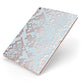 Sky Blue Snakeskin Apple iPad Case on Rose Gold iPad Side View