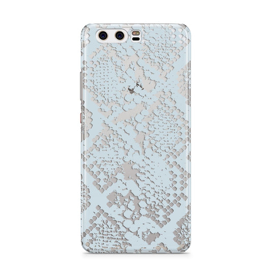 Sky Blue Snakeskin Huawei P10 Phone Case