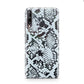 Sky Blue Snakeskin Huawei P40 Lite E Phone Case