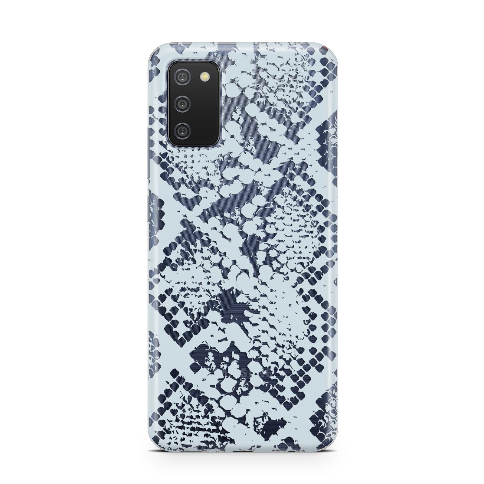 Sky Blue Snakeskin Samsung A02s Case