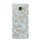 Sky Blue Snakeskin Samsung Galaxy A3 2016 Case on gold phone
