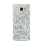Sky Blue Snakeskin Samsung Galaxy A7 2016 Case on gold phone