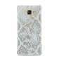 Sky Blue Snakeskin Samsung Galaxy A9 2016 Case on gold phone