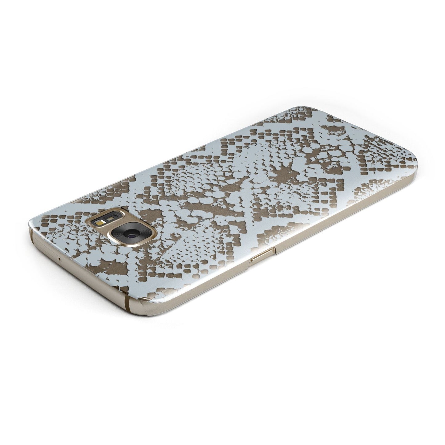 Sky Blue Snakeskin Samsung Galaxy Case Top Cutout