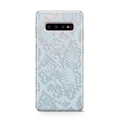 Sky Blue Snakeskin Samsung Galaxy S10 Case