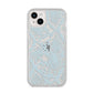 Sky Blue Snakeskin iPhone 14 Plus Clear Tough Case Starlight