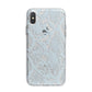 Sky Blue Snakeskin iPhone X Bumper Case on Silver iPhone Alternative Image 1