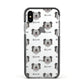 Skye Terrier Icon with Name Apple iPhone Xs Impact Case Black Edge on Silver Phone